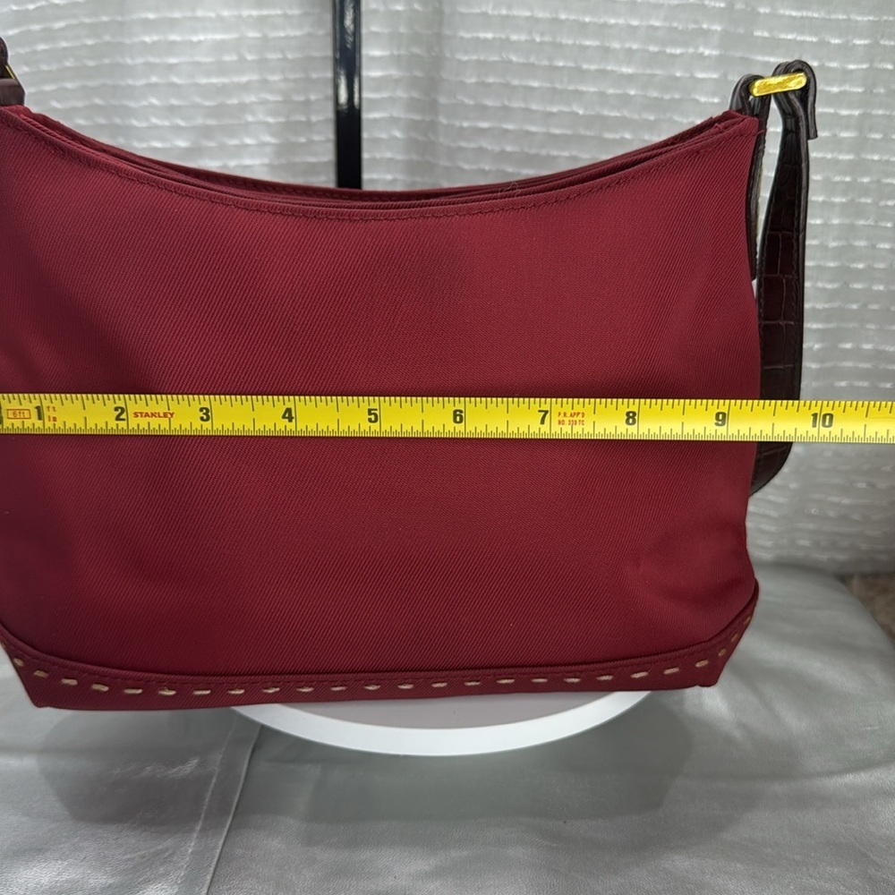 (X1) LIZ CLAIBORNE, small vintage 80s canvas and leather shoulder bag - Picture 9 of 12
